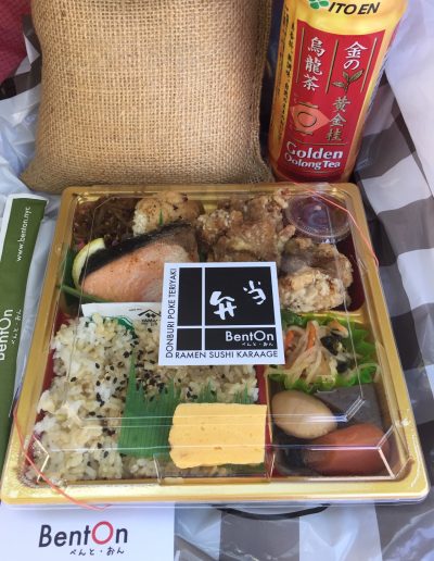 A BentOn bento box filled with food