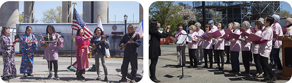 Ryukyu (left) and JAA Chorus (All Photos by George Hirose)